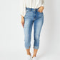 Judy Blue - Mid Rise Cuffed Skinny Capri