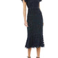 Mac Duggal - Flounce Sleeve Midi Dress