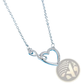 925 Sterling Silver Pave Crystal Infinity Heart Necklace