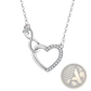 925 Sterling Silver Pave Crystal Infinity Heart Necklace