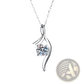 925 Sterling Silver Twisted Moissanite Solitaire Necklace