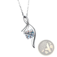 925 Sterling Silver Twisted Moissanite Solitaire Necklace