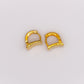 Golden Lock Rectangle Earrings – Elegant Gold-Plated Jewelry for Women