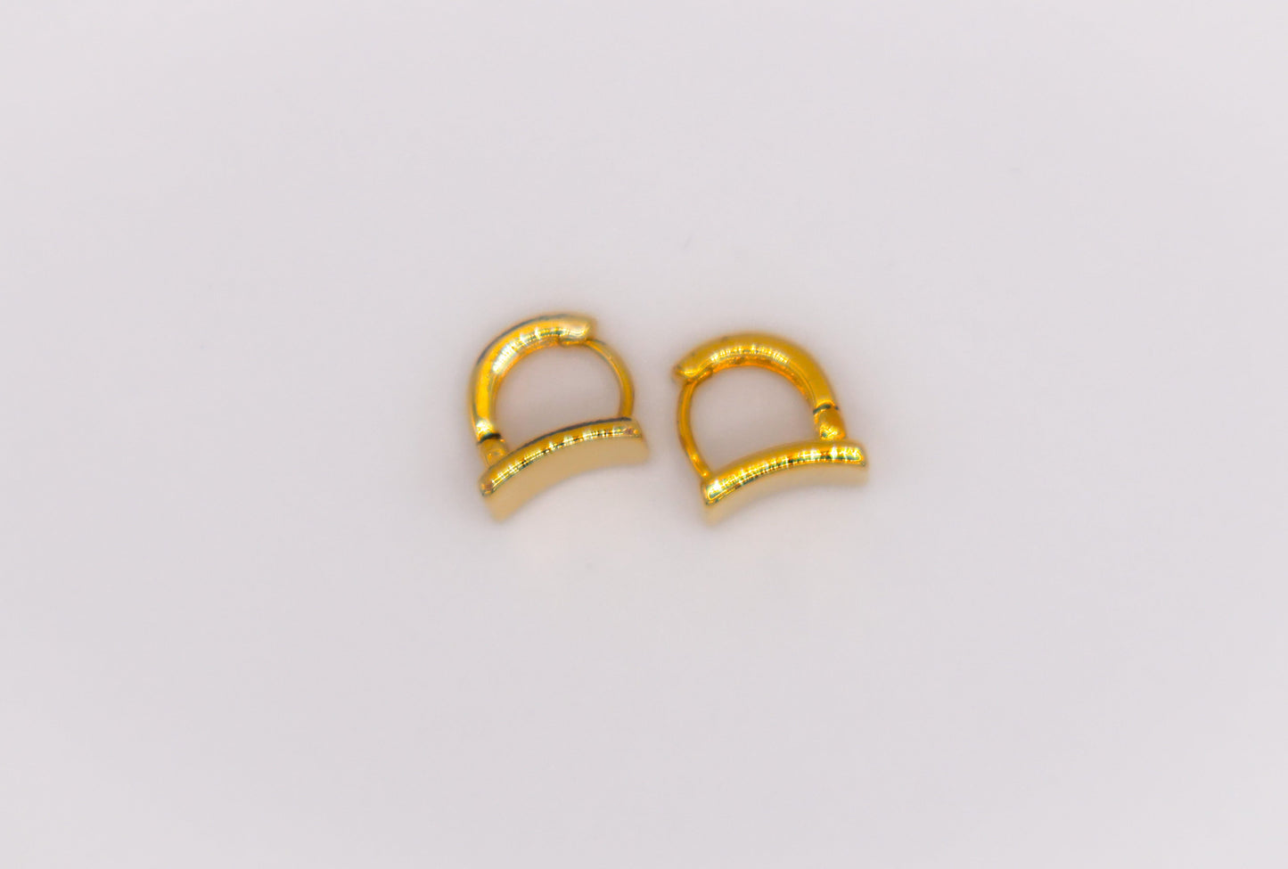 Golden Lock Rectangle Earrings – Elegant Gold-Plated Jewelry for Women