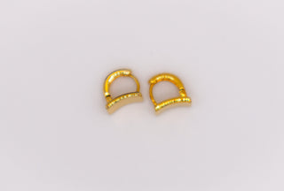 Golden Lock Rectangle Earrings – Elegant Gold-Plated Jewelry for Women