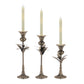 Metal Leaf Stem Taper Candle Holder (Set of 3)