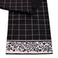 Plaid Table Runner with Floral Accent 72"L