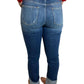 Judy Blue - Mid Rise 4" Cuff Destroyed Knee Jeans