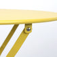 3 Pieces Patio Bistro Balcony Metal Chair Table Set - Yellow