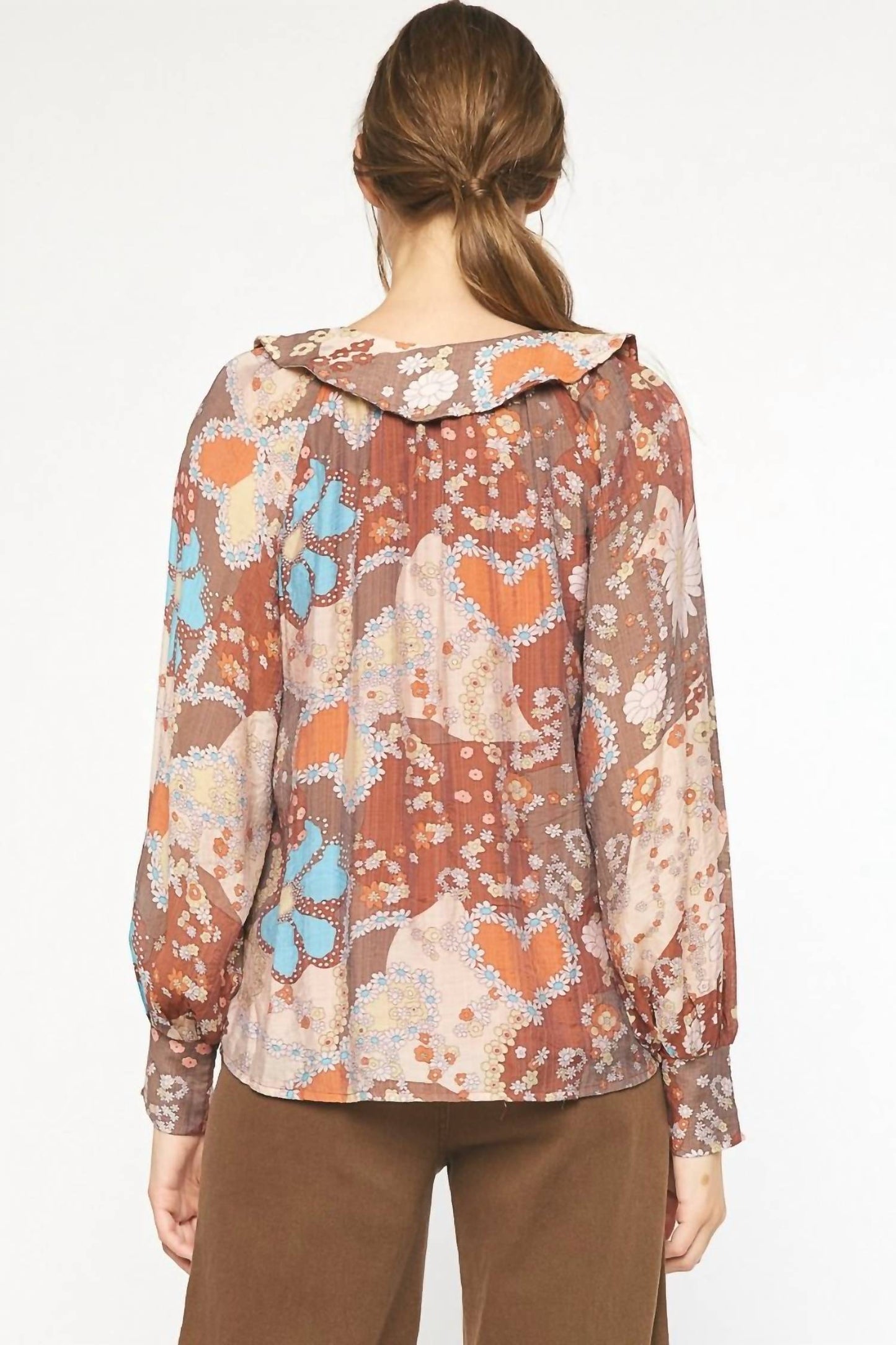 Entro - Floral Babydoll Blouse