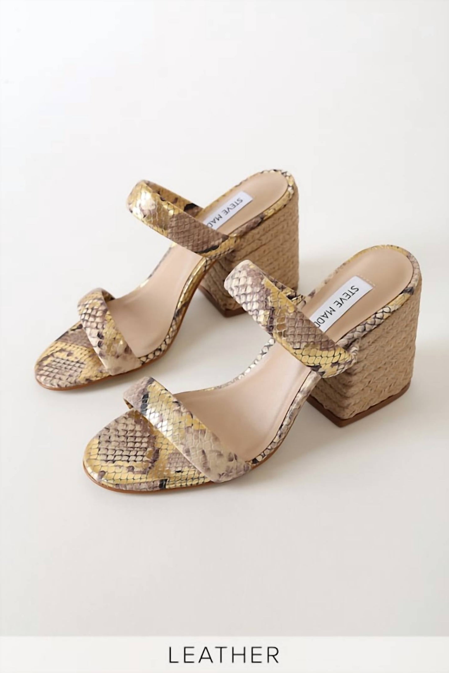Steve Madden - Women's 2 Strap Block Heel Sandal