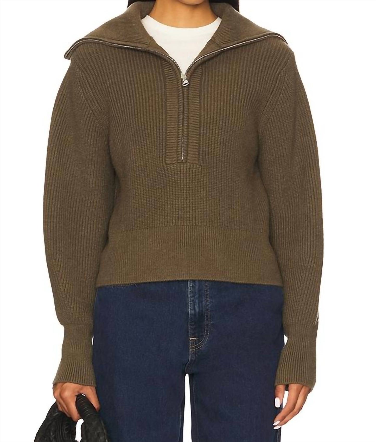 Varley - Maura Half Zip Rib Knit Sweater