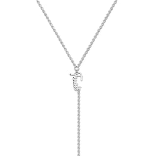 Eklexic - Women's Dainty Script F*ck Lariat Necklace