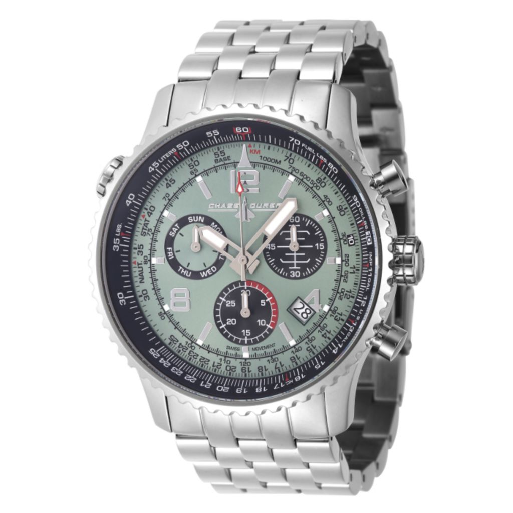 Chase Durer 49mm Flight Commander Swiss Quartz Chronograph Watch