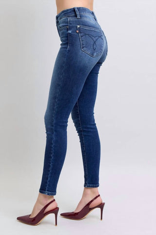 Judy Blue - LANE SKINNY THERMAL DENIM