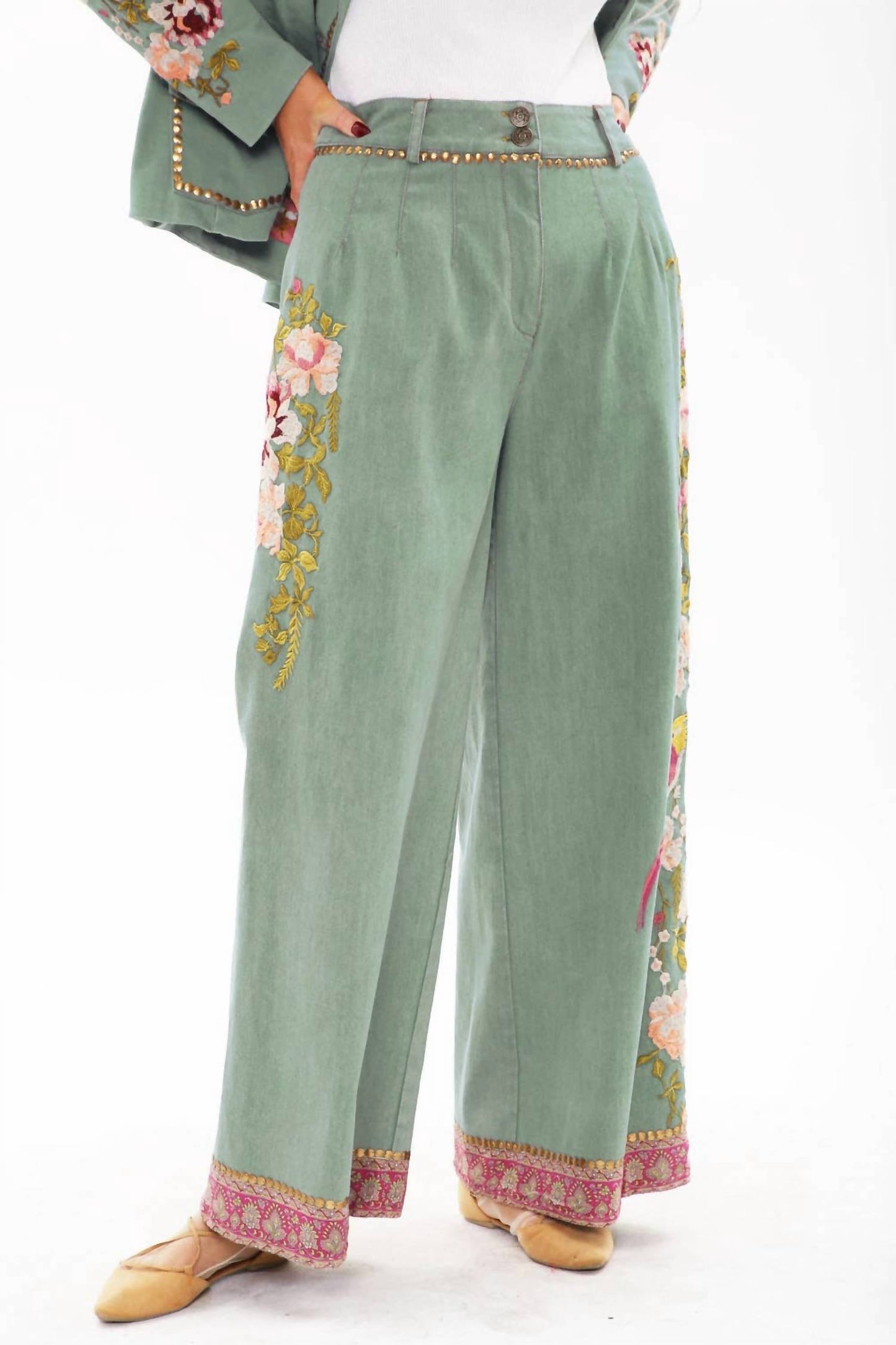 Aratta - Time To Shine Wide Leg Denim Pants