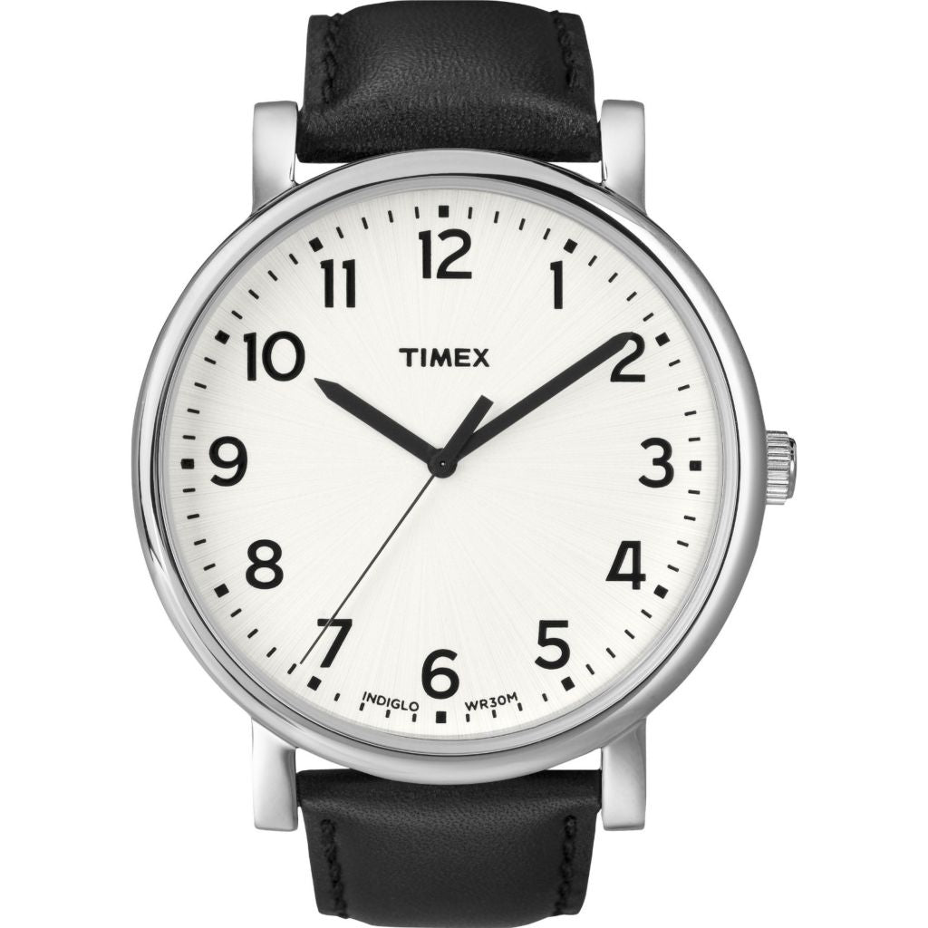 Timex 42mm Trend Quartz Leather Strap Watch