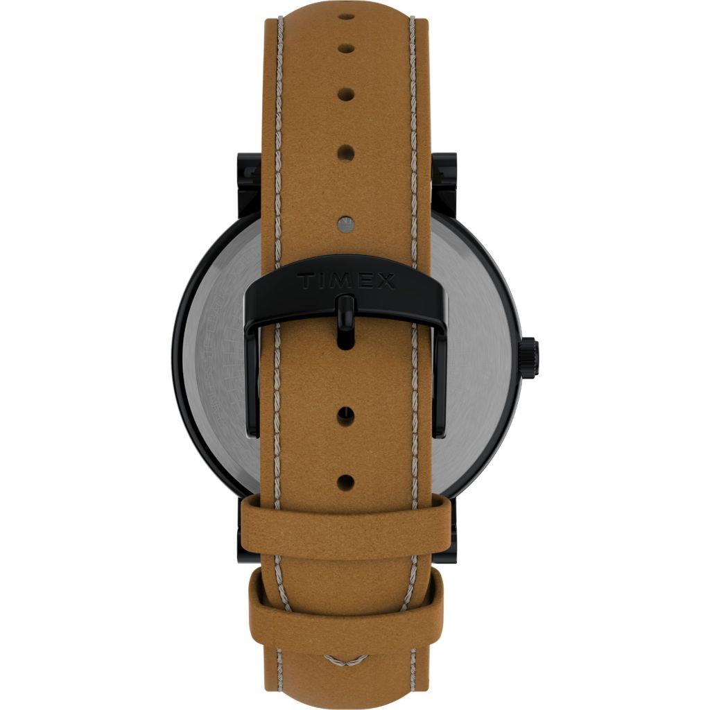 Timex 42mm Trend Quartz Leather Strap Watch