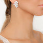 Avenue Chic - Women's Bridal Leaf Earrings