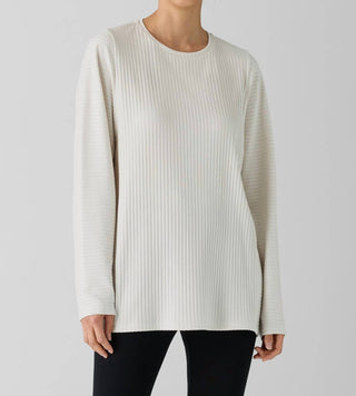 Eileen Fisher - Round Neck Tunic Long Sleeve Top