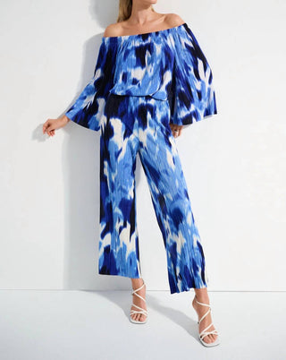 Joseph Ribkoff - Tropical Print Wide Leg Pants