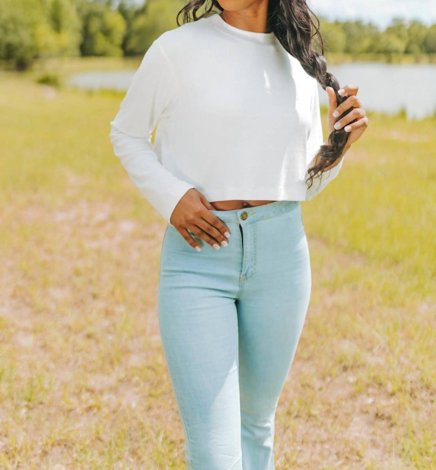 Buddylove - Frannie Long Sleeve Crop Top