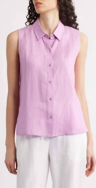 Eileen Fisher - CLASSIC COLLAR SLEEVELESS TOP