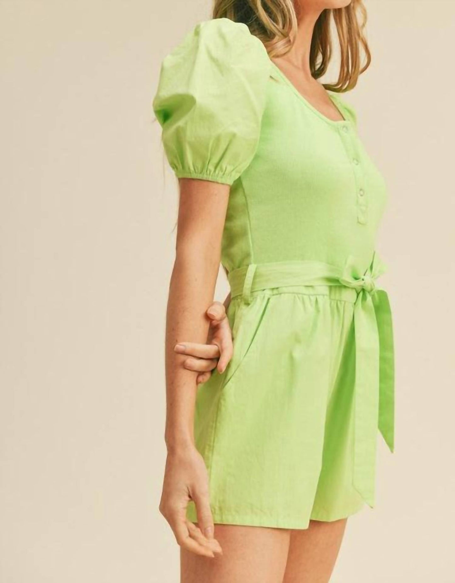 &Merci - PUFF SLEEVE ROMPER