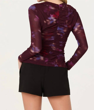Astr - Yasmine Abstract Mesh Top