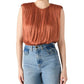 Steve Madden - Milana Satin Bubble Top With Shoulder Pads
