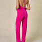 Blue Blush - Halter Neck Open Back Jumpsuit