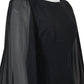 Adrianna Papell - Long Sleeve Zipper Back Solid Ottoman Chiffon Dress - Plus