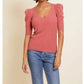 Nation Ltd - Nancy Puff Sleeve Sweater Tee