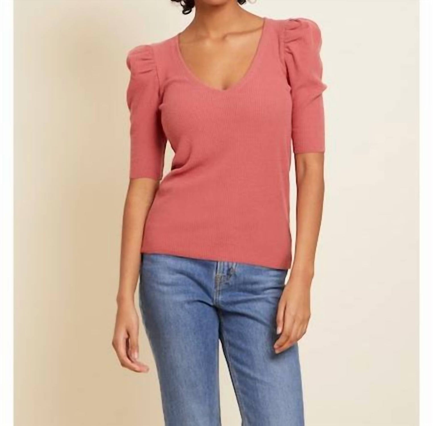 Nation Ltd - Nancy Puff Sleeve Sweater Tee