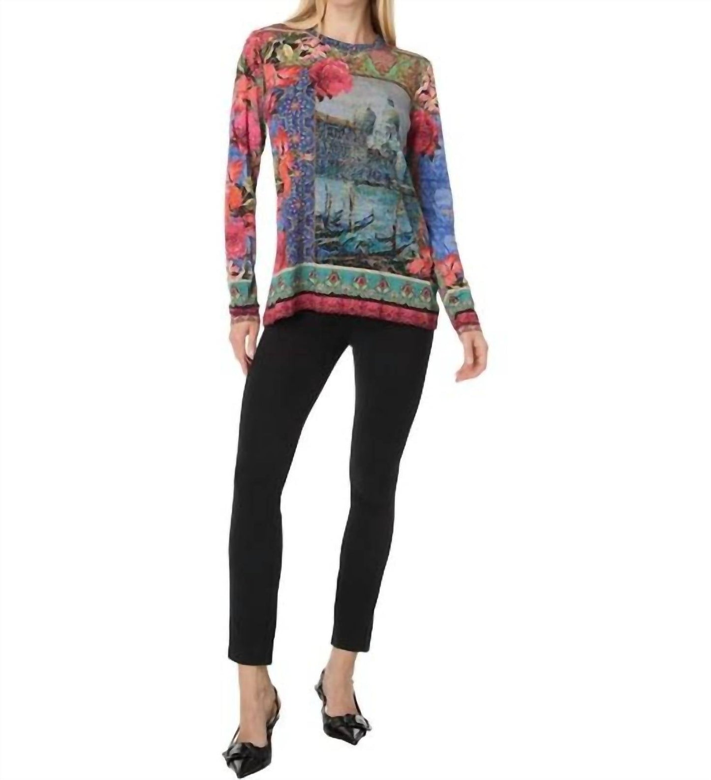 Johnny Was - THE JANIE LONG SLEEVE CREW NECK TEE
