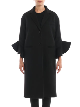 Valentino - Frill Sleeves Compact Drap Coat