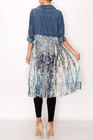 Origami - Denim & Lace Duster
