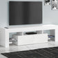 TV Stand, Console, Media Entertainment Center - Glossy White