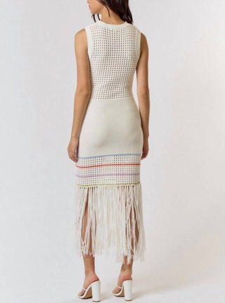 Lalavon - Striped Knit Maxi Dress