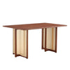 Dining Table With Imitation Rattan Design For Dining Room