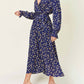 Double Take - Women's Full Size Tie Back Flounce Sleeve Dress