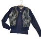 -Bl^Nk- - Zenessa Velour Printed Front Cardigan