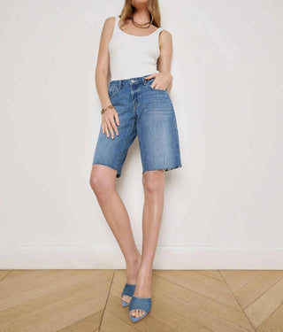 L'Agence - Elise Denim Bermuda Short