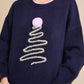Le Lis - Round Neck Tree Applique Sweater