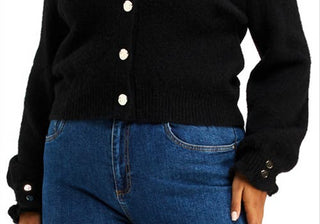 Estelle Sofia Black Cardigan, Size 1X - Nordstrom