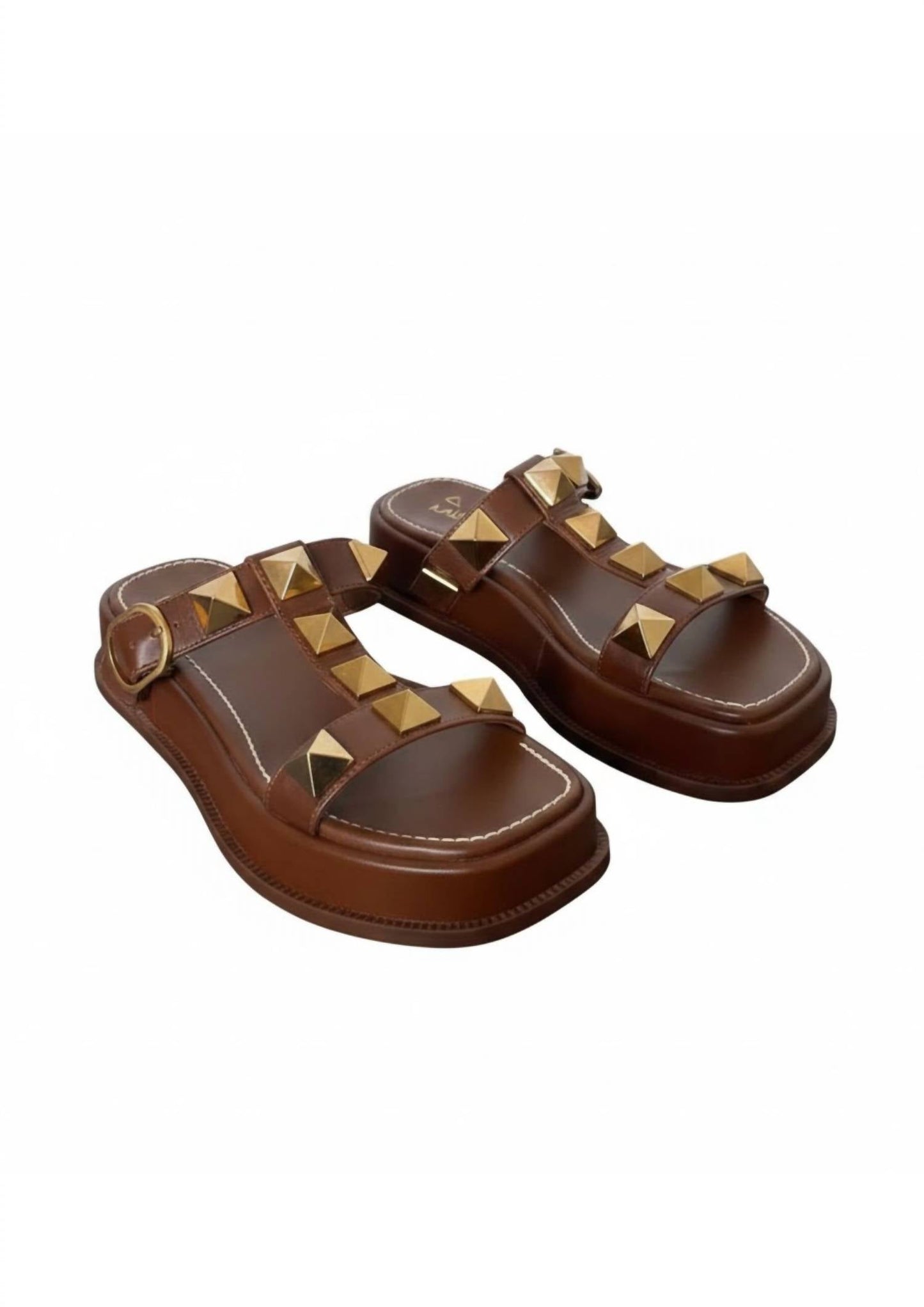 All Black - Women's Pyramid T Sandal