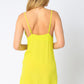 Olivaceous - Neon Cowl Neck Mini Dress