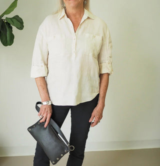 Lysse - Rose Utility Three Quarter Sleeve Shirt