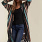 Trendsi - Adora Multi Colour Sweater Long Cardigan With Fringes