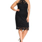 City Chic Women's Lace Victorian Dress Black Size 16